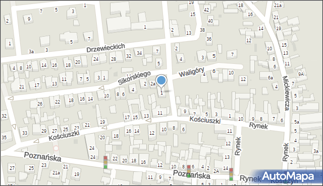 Kostrzyn, 20 Października, 1, mapa Kostrzyn