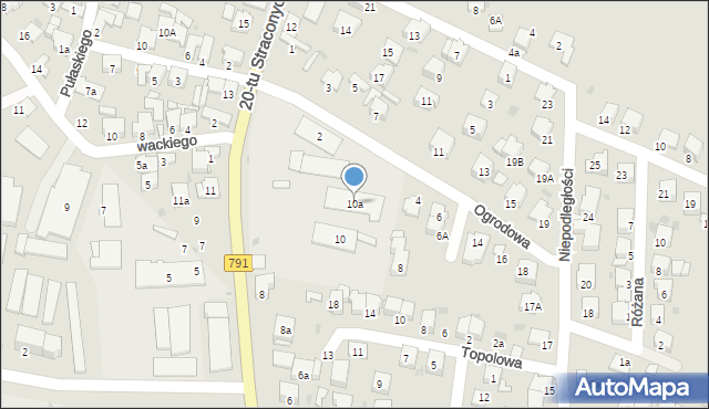 Olkusz, 20 Straconych, 10a, mapa Olkusz