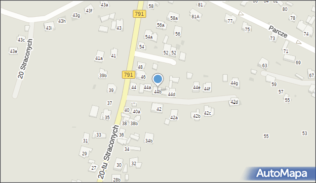Olkusz, 20 Straconych, 44b, mapa Olkusz