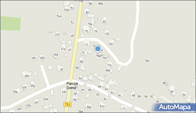 Olkusz, 20 Straconych, 70a, mapa Olkusz