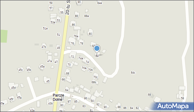 Olkusz, 20 Straconych, 84, mapa Olkusz