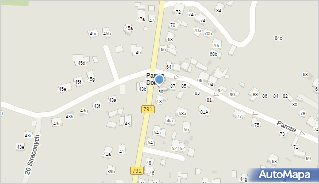 Olkusz, 20-tu Straconych, 60, mapa Olkusz