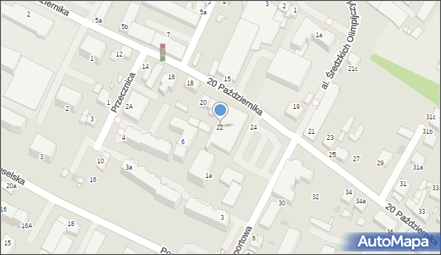 Środa Wielkopolska, 20 Października, 22, mapa Środa Wielkopolska