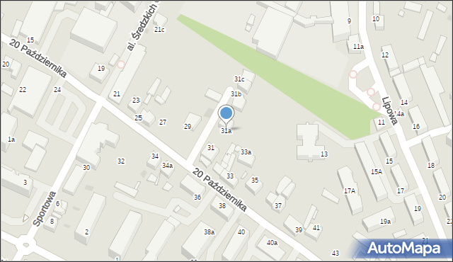 Środa Wielkopolska, 20 Października, 31a, mapa Środa Wielkopolska