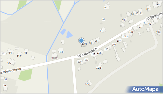 Wolbrom, 20 Straconych, 100c, mapa Wolbrom