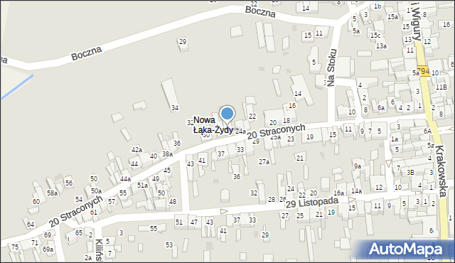 Wolbrom, 20 Straconych, 26, mapa Wolbrom