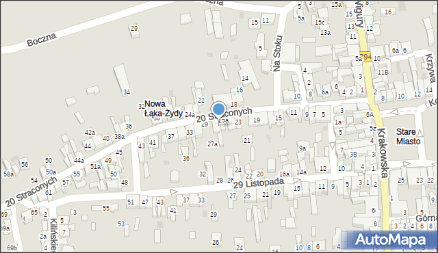 Wolbrom, 20 Straconych, 27, mapa Wolbrom