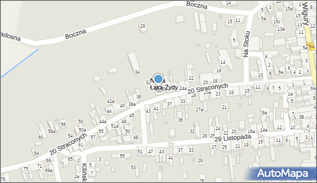 Wolbrom, 20 Straconych, 30, mapa Wolbrom