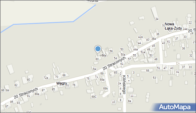 Wolbrom, 20 Straconych, 60a, mapa Wolbrom