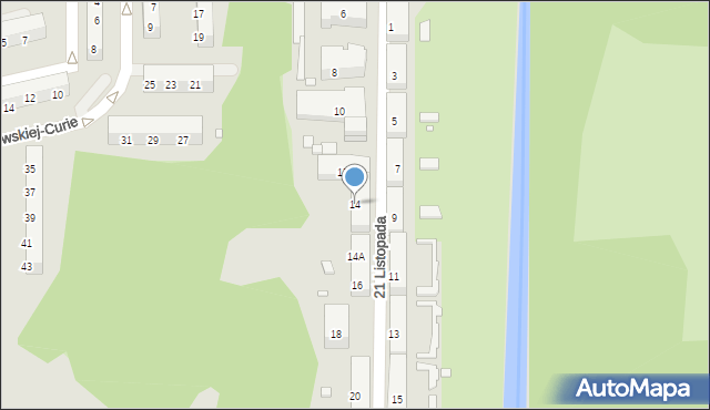 Czeladź, 21 Listopada, 14, mapa Czeladź