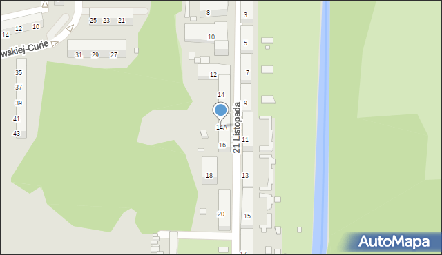 Czeladź, 21 Listopada, 14A, mapa Czeladź