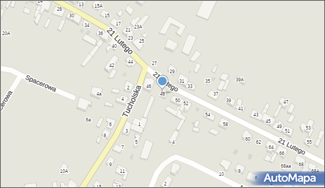 Czersk, 21 Lutego, 48, mapa Czersk