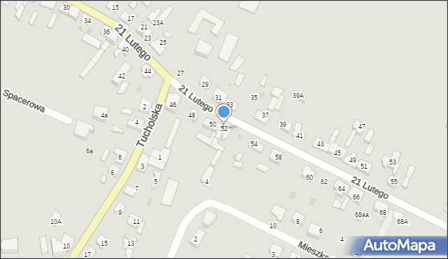 Czersk, 21 Lutego, 52, mapa Czersk