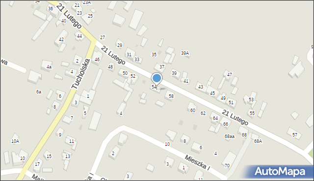 Czersk, 21 Lutego, 56, mapa Czersk