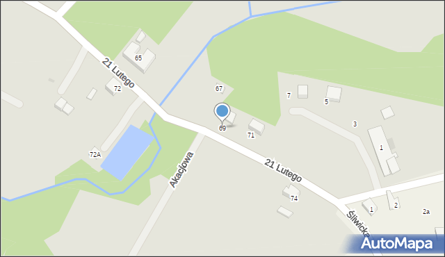 Czersk, 21 Lutego, 69, mapa Czersk