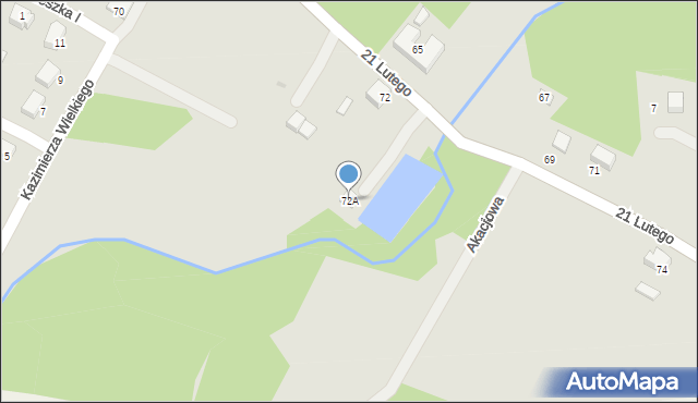 Czersk, 21 Lutego, 72A, mapa Czersk