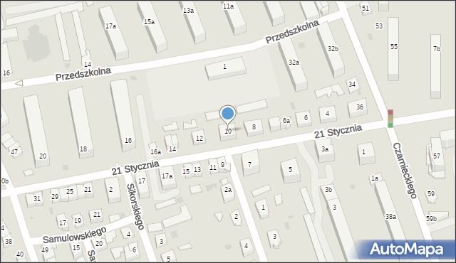 Ostróda, 21 Stycznia, 10, mapa Ostróda