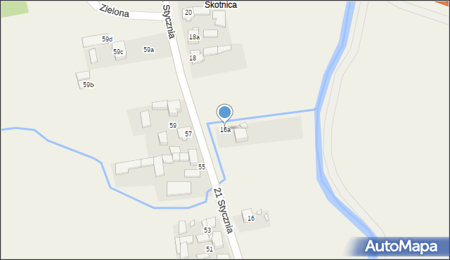 Przeczyce, 21 Stycznia, 16a, mapa Przeczyce