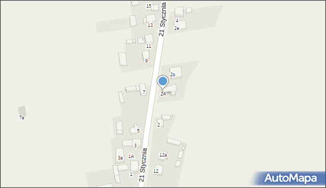 Przeczyce, 21 Stycznia, 2A, mapa Przeczyce