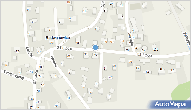 Radwanowice, 21 Lipca, 66, mapa Radwanowice