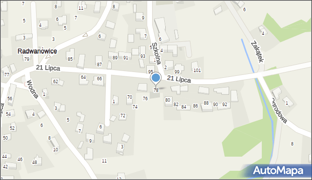 Radwanowice, 21 Lipca, 78, mapa Radwanowice
