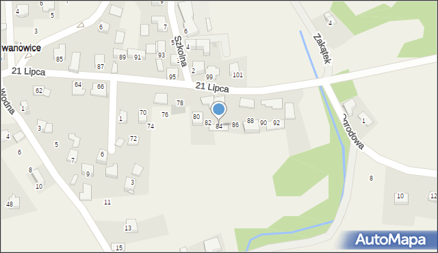 Radwanowice, 21 Lipca, 84, mapa Radwanowice