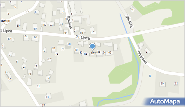 Radwanowice, 21 Lipca, 86, mapa Radwanowice