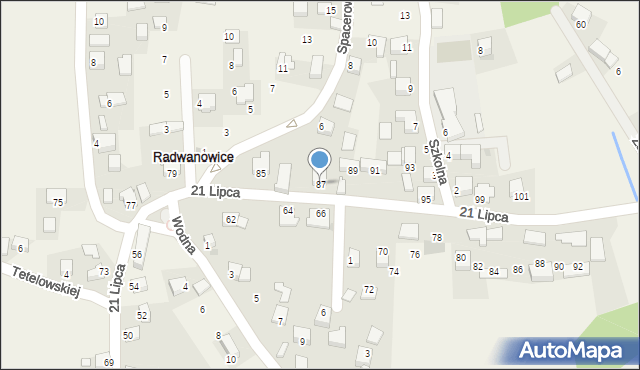Radwanowice, 21 Lipca, 87, mapa Radwanowice