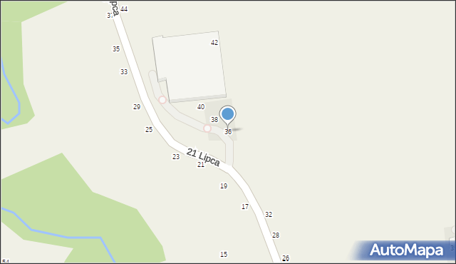 Rudawa, 21 Lipca, 36, mapa Rudawa