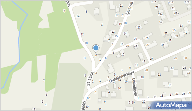 Rudawa, 21 Lipca, 6, mapa Rudawa