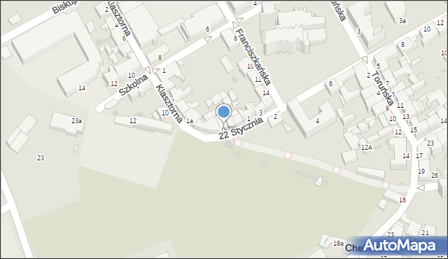 Chełmno, 22 Stycznia, 1b, mapa Chełmno