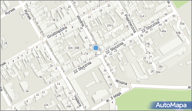 Chełmno, 22 Stycznia, 21, mapa Chełmno