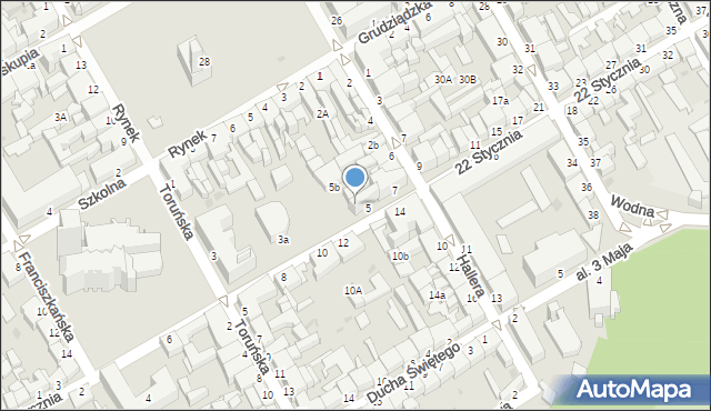 Chełmno, 22 Stycznia, 5a, mapa Chełmno