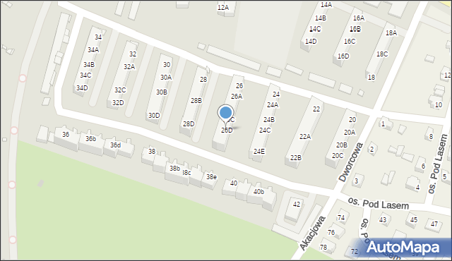 Kożuchów, 22 Lipca 1807, 26D, mapa Kożuchów