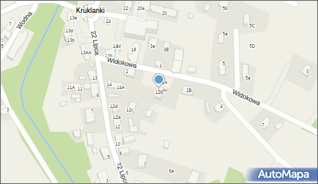 Kruklanki, 22 Lipca, 12b, mapa Kruklanki