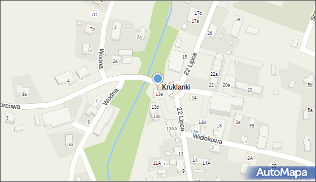 Kruklanki, 22 Lipca, 13f, mapa Kruklanki
