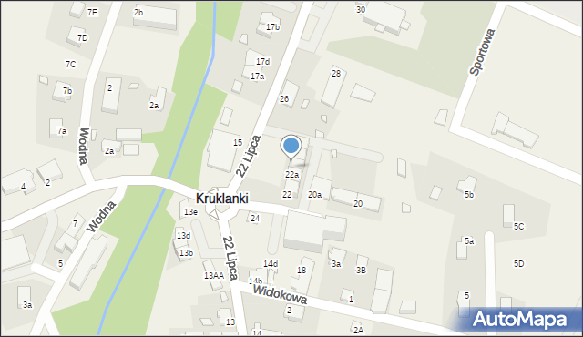 Kruklanki, 22 Lipca, 22b, mapa Kruklanki