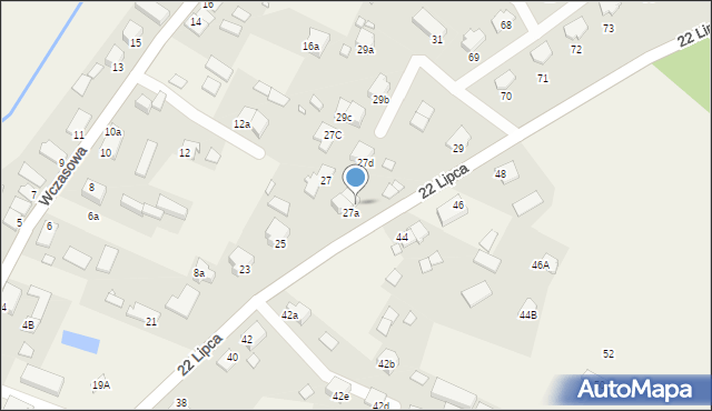 Kruklanki, 22 Lipca, 27b, mapa Kruklanki