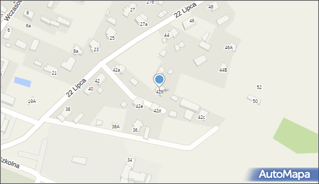 Kruklanki, 22 Lipca, 42b, mapa Kruklanki