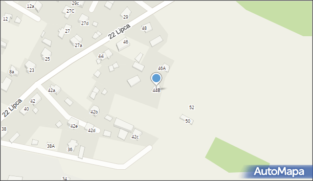 Kruklanki, 22 Lipca, 44B, mapa Kruklanki
