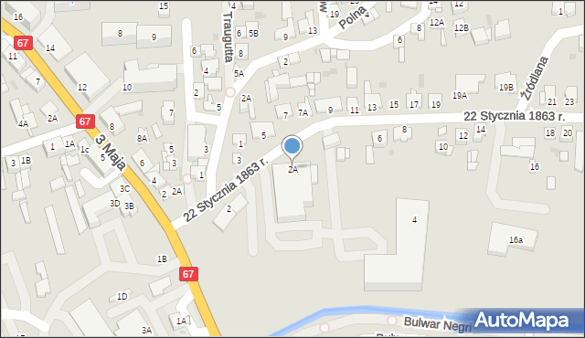 Lipno, 22 Stycznia 1863 r., 2A, mapa Lipno