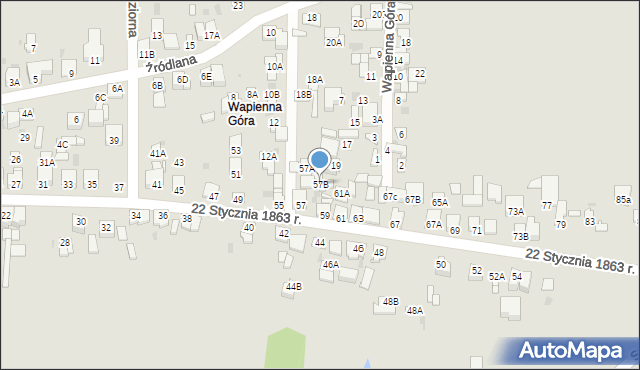 Lipno, 22 Stycznia 1863 r., 57B, mapa Lipno