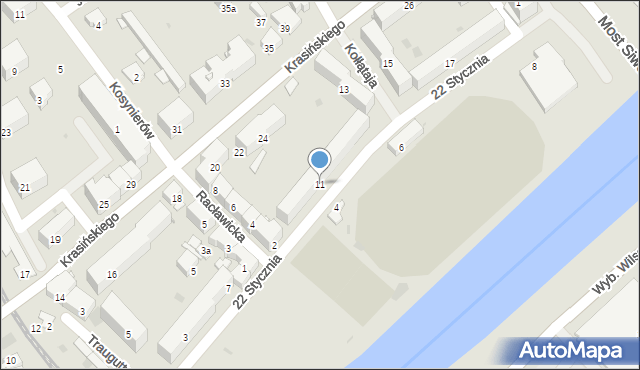 Przemyśl, 22 Stycznia, 11, mapa Przemyśla