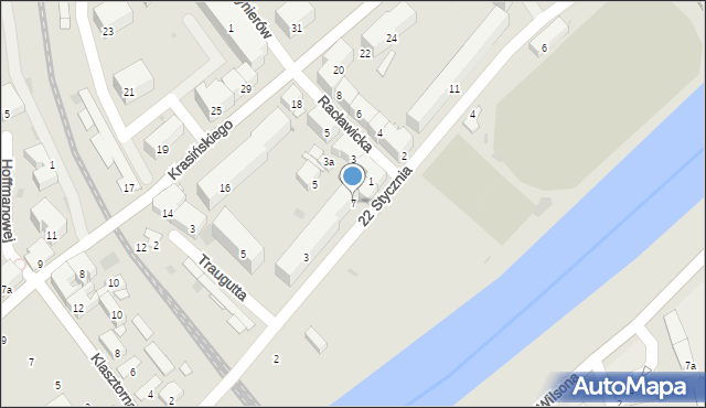 Przemyśl, 22 Stycznia, 7, mapa Przemyśla