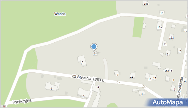 Trzebinia, 22 Stycznia 1863 r., 7, mapa Trzebinia