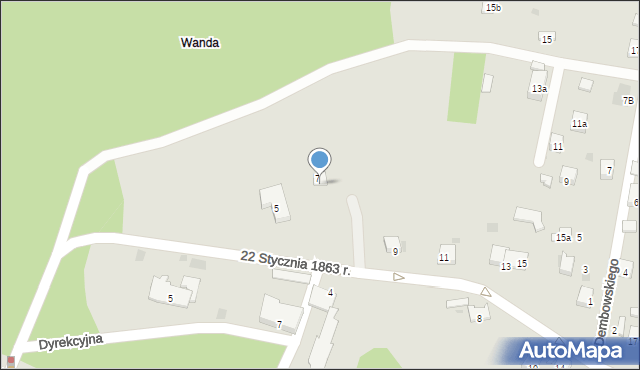 Trzebinia, 22 Stycznia 1863 r., 7B, mapa Trzebinia