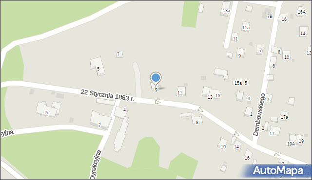 Trzebinia, 22 Stycznia 1863 r., 9, mapa Trzebinia