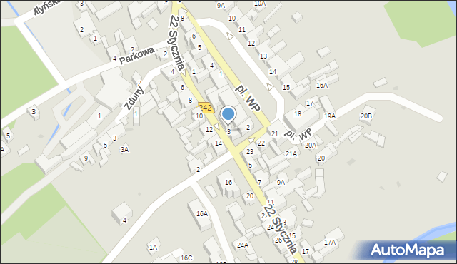 Wyrzysk, 22 Stycznia, 3, mapa Wyrzysk