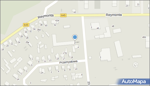 Myszyniec, 23 Stycznia, 2, mapa Myszyniec