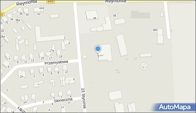 Myszyniec, 23 Stycznia, 3, mapa Myszyniec